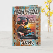 誕生日カードDJ for son カード (黄色い花)