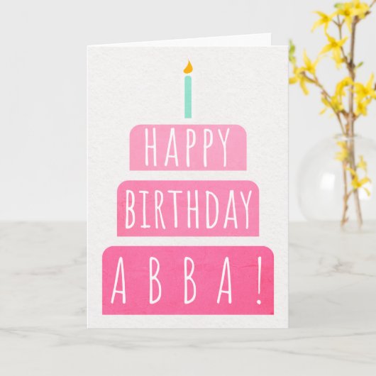 誕生日カードfor Abba カード (黄色い花)