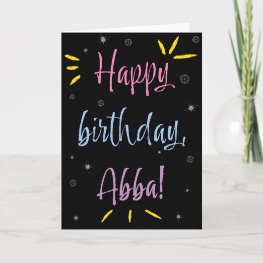 誕生日カードfor Abba カード (正面)