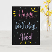 誕生日カードfor Abba カード (黄色い花)