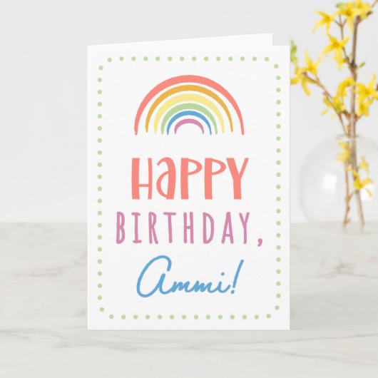 誕生日カードfor Ammi カード (黄色い花)