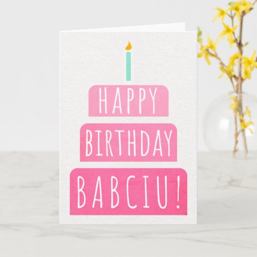 誕生日カードfor Babciu カード (黄色い花)