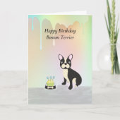 誕生日カードfor Boston Terrier Dog カード (正面)