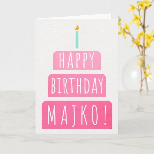 誕生日カードfor Majko カード (黄色い花)