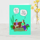 誕生日カードfor Marater - Marathon Crocodile カード (黄色い花)