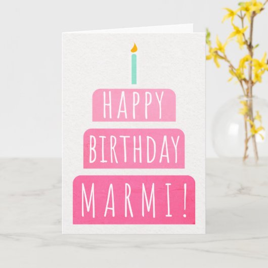 誕生日カードfor Marmi カード (黄色い花)