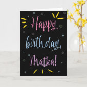 誕生日カードfor Matka カード (黄色い花)