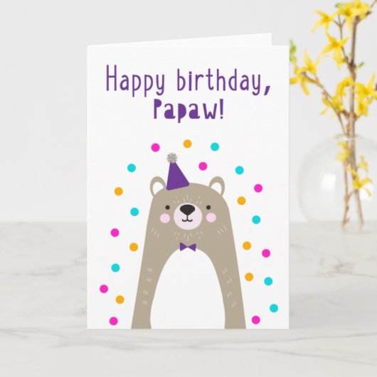 誕生日カードfor Papaw カード (黄色い花)