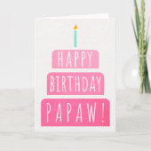 誕生日カードfor Papaw カード (正面)