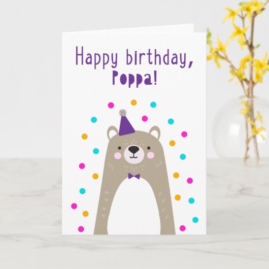 誕生日カードfor Poppa カード (黄色い花)