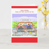 誕生日カードSAT NAVジョーク カード (黄色い花)