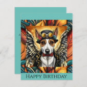 誕生日カードsteampunk犬の誕生日カード ノートカード (正面/裏面)