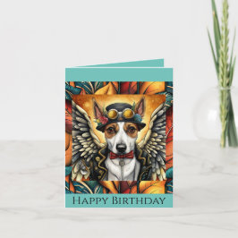 誕生日カードsteampunk犬の誕生日カード ノートカード