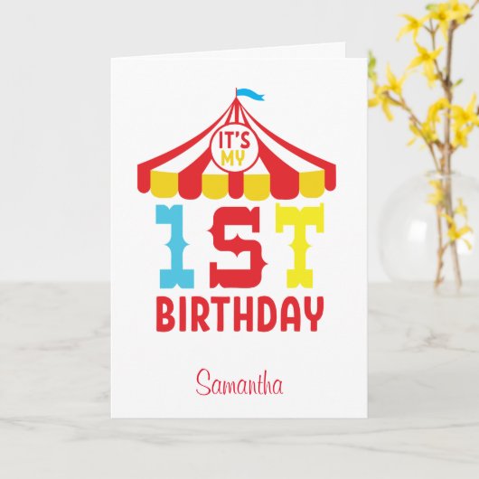 誕生日カーニバル カード (黄色い花)