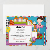 誕生日カーニバル 招待状 (正面/裏面)