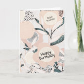 誕生日カーパーソナライズされたド シーズンカード (正面)