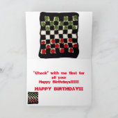 誕生日カー市松模様にド(Pun and Crochetスタイル) カード (内部)