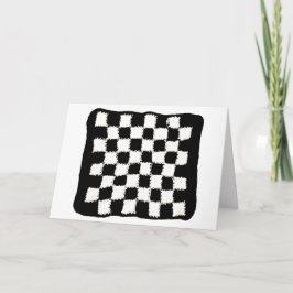 誕生日カー市松模様にド(Pun and Crochetスタイル) カード