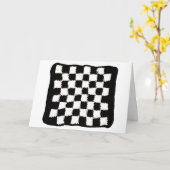 誕生日カー市松模様にド(Pun and Crochetスタイル) カード (黄色い花)