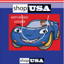 誕生日カー車のカおもしろいートゥーンクリエイティブFab