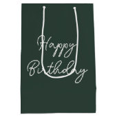 誕生日ガエルが水しぶき冠をかぶる ミディアムペーパーバッグ (裏面)