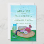 誕生日ガーデンパーティの招待状 招待状 (正面)