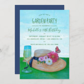 誕生日ガーデンパーティの招待状 招待状 (正面/裏面)