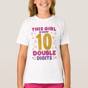 誕生日ガールこの女の子は今10倍の数字 Tシャツ