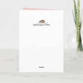 誕生日ガールとサマーハットサングラスフローラca カード (裏面)