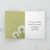 誕生日ガールと雑草 カード (内部)