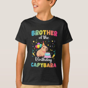 誕生日ガールの兄カピバラバースデーパーティーF Tシャツ