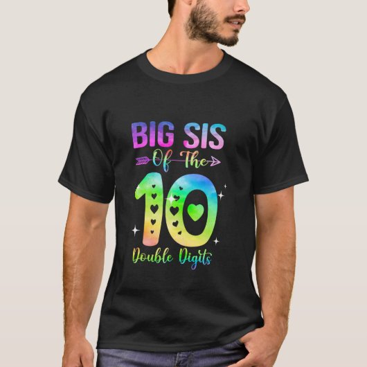 誕生日ガールの双子姉 10歳の二桁 Tシャツ (正面)