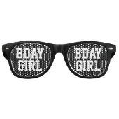 誕生日ガールはっきりしたレターブラック&ホワイトパーティー レトロサングラス (正面)