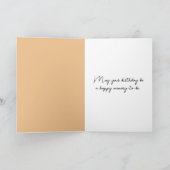 誕生日ガールひまわりグロー カード (内部)