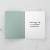 誕生日ガールふわふわのタンポポ カード (内部)