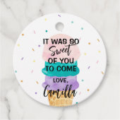 誕生日ガールアイスクリームコーンパーティー フェイバータグ (正面)