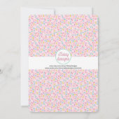 誕生日ガールアイスクリームコーンピンクパーティの招待状 招待状 (裏面)