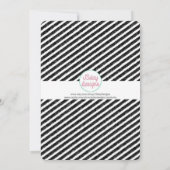 誕生日ガールアイスクリームコーンピンクパーティの招待状 招待状 (裏面)