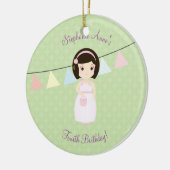 誕生日ガールアットギフトテーブル セラミックオーナメント (左)