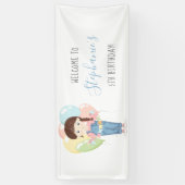 誕生日ガールインオーバーールズブルネット 横断幕 (縦)