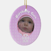 誕生日ガールウィンターオネダーランドオーナメント セラミックオーナメント (右)