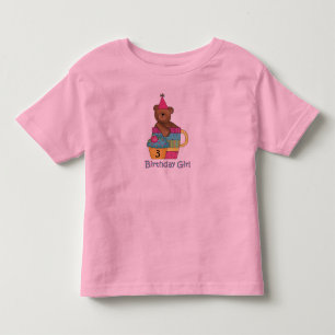 誕生日ガールエイジ3 トドラーTシャツ