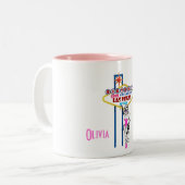 誕生日ガールオブフェイブルラスベガスSHOWGIRLマグカップ ツートーンマグカップ (正面左)