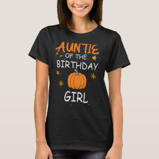 誕生日ガールカボチャの叔母さん1st誕生日F Tシャツ
