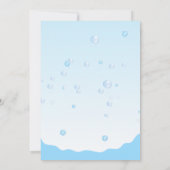 誕生日ガールカラフルシーアニマルズテーマパーティー 招待状 (裏面)