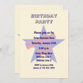 誕生日ガールカワイイパーティー 招待状 (正面/裏面)