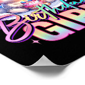 誕生日ガールキュートアクソロトルバースデーパーティードキッズギル ポスター (角)