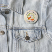 誕生日ガールキュートスリーピングオレンジキツネ 缶バッジ (インサイチュ)