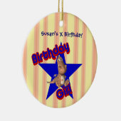 誕生日ガールキュートドラゴンカスタマイズ可能オーナメント セラミックオーナメント (右)