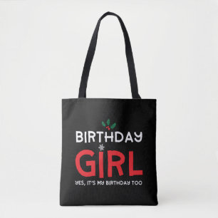 誕生日ガールクリスマスクリスマスBデイ トートバッグ